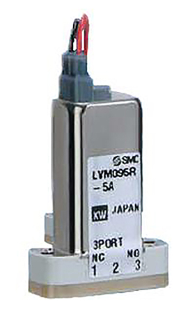 SMC Solenoid Valve LVM095R-6A-6-Q, 3 Port, Universal, 12 V dc