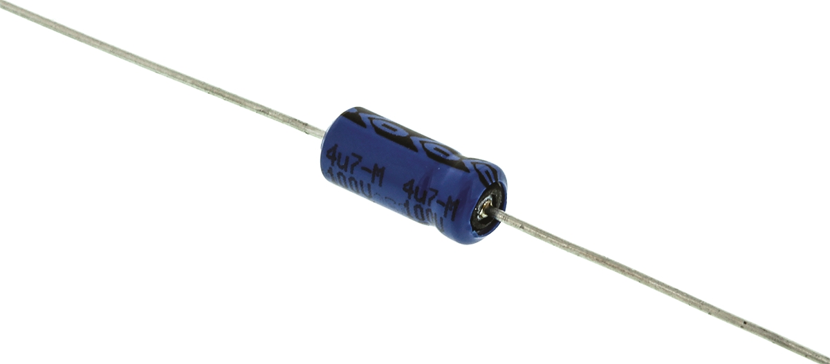Vishay 4.7μF Aluminium Electrolytic Capacitor 100V dc, Axial, Through Hole - MAL202129478E3