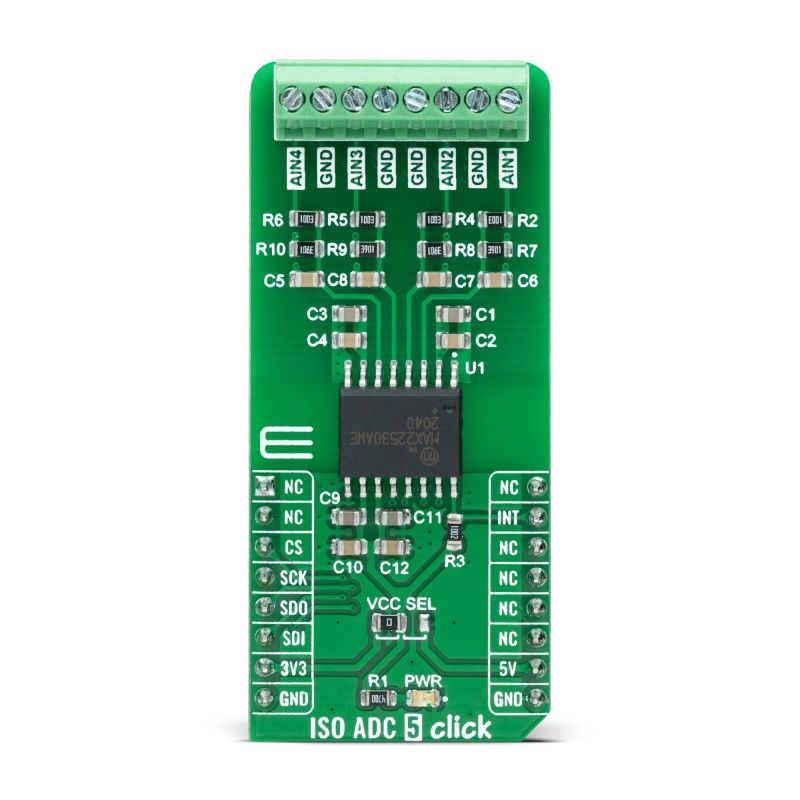 MikroElektronika MIKROE-4758 ISO ADC 5 Click Add On Board Signal Conversion Development Tool