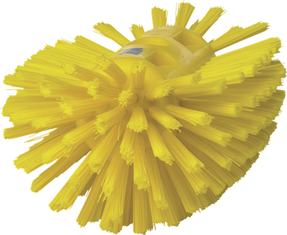 Vikan Hard Bristle Yellow Scrubbing Brush, 40mm bristle length, Polyester bristle material