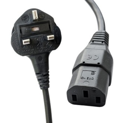 RS PRO Straight IEC C7 Socket to Straight Power Cord, 1.8m