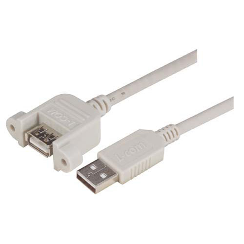 L-Com USB 2.0, Male USB to Male USB A, 3m