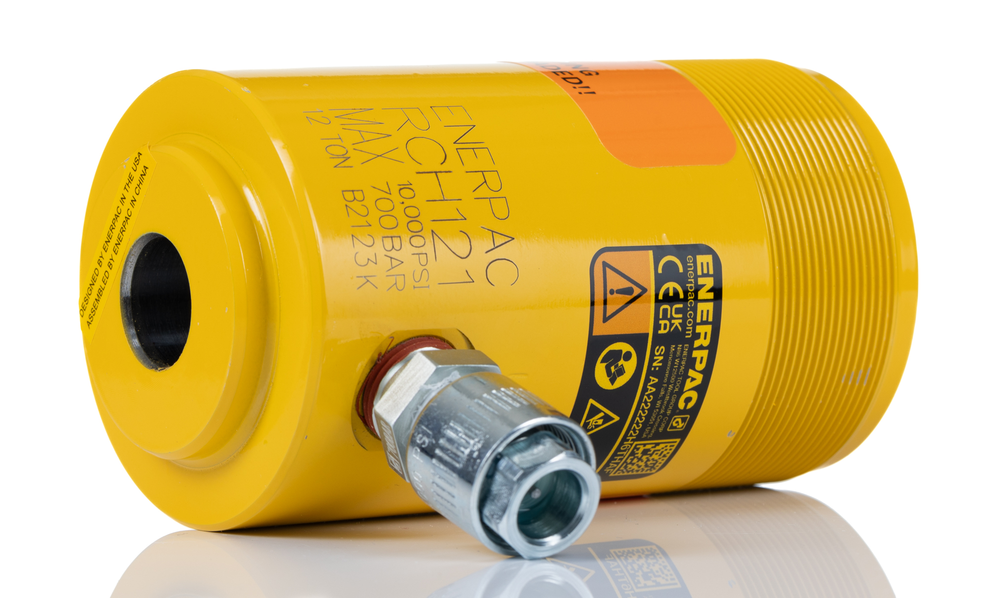 Enerpac Single, Portable Hollow Plunger Hydraulic Cylinders, RCH121, 13t, 42mm stroke