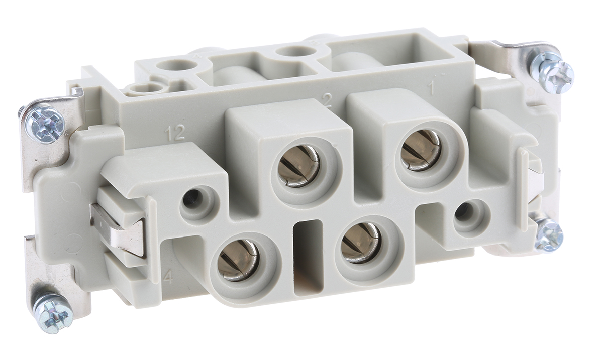 HARTING Heavy Duty Power Connector Insert, 80A, Female, Han K Series, 5 Contacts