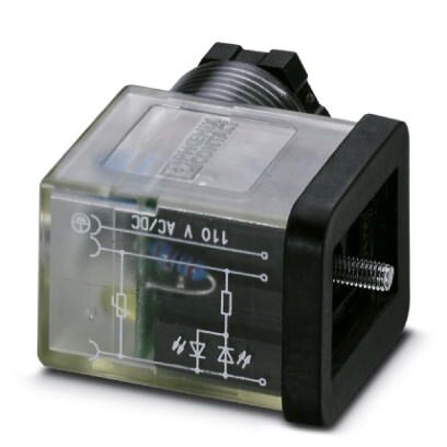 Phoenix Contact Solenoid Valve Connector with Indicator Light, 110 V ac Voltage
