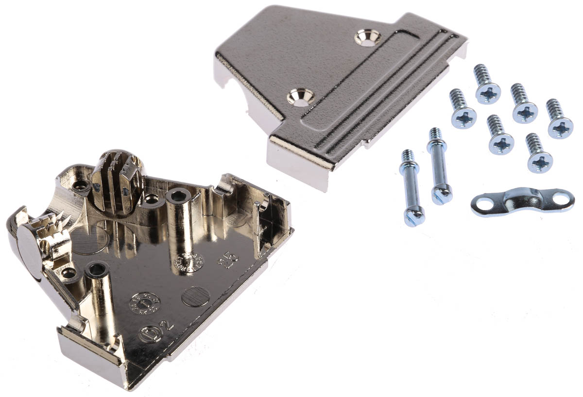 MH Connectors MHTRI-M Series ABS Angled, Straight D Sub Backshell, 25 Way, Strain Relief