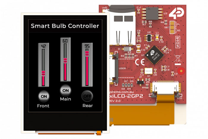 4D Systems pixxiLCD-20P2 TFT LCD Colour Display, 2in, 176 x 220pixels