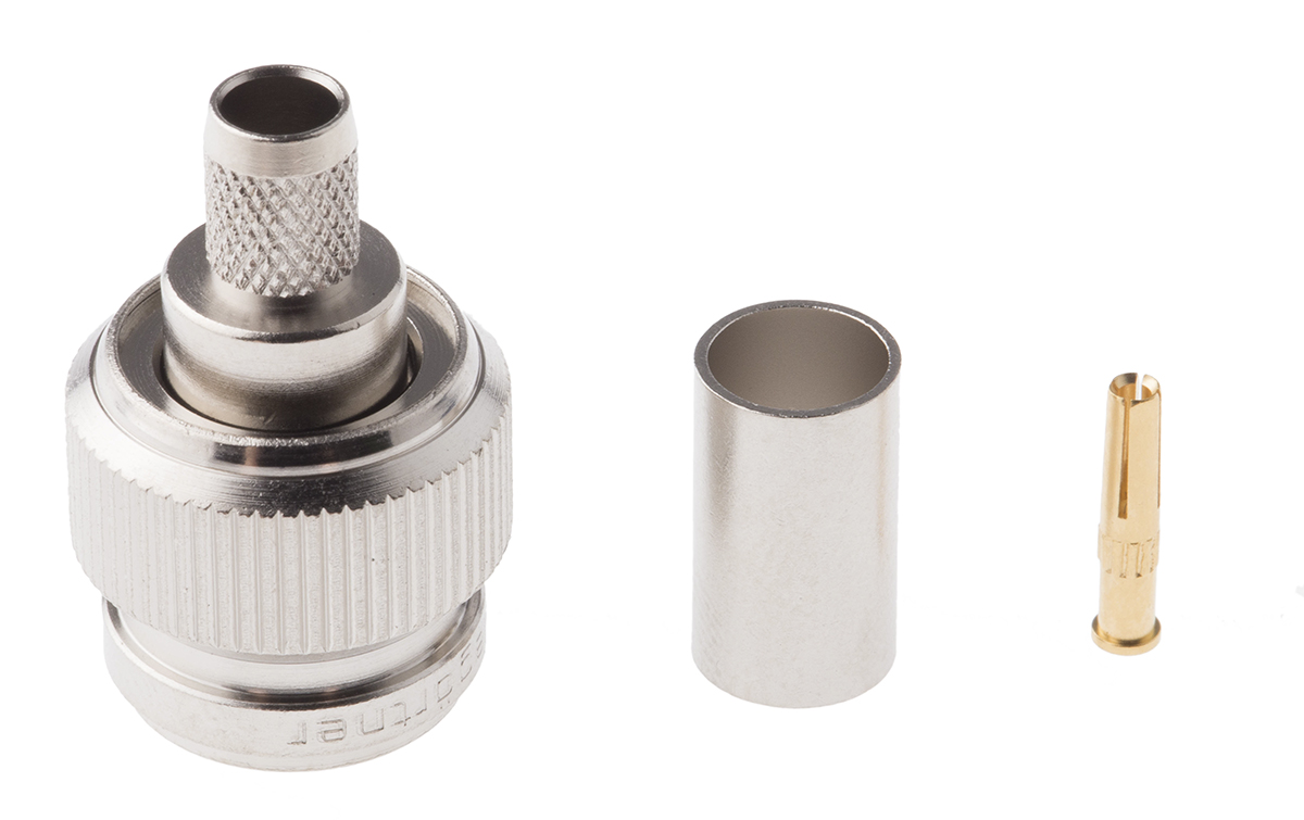 Telegartner, Plug Cable Mount TNC Connector, 50Ω, Crimp Termination, Straight Body
