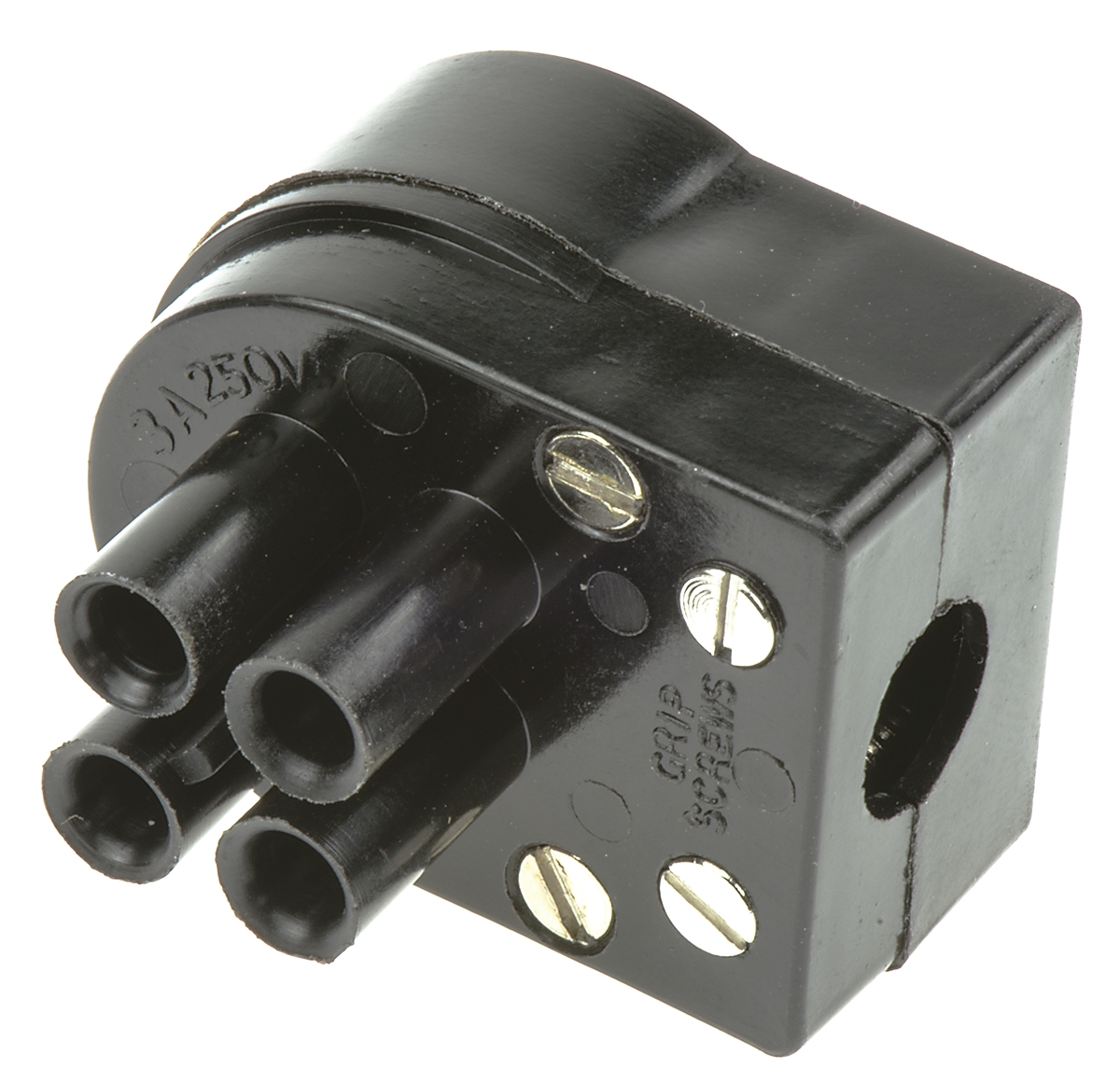 Bulgin Power Connector Cable Mount, Screw Down Termination, 3A, 250 V ac