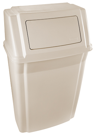 Rubbermaid Commercial Products Slim Jim 56.8L Beige Swing Dustbin