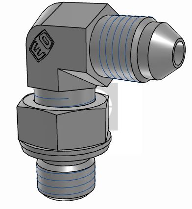 Parker Hydraulic Male Stud M12 Male to UNF 7/16-20 Male, 4M12C8OMXS