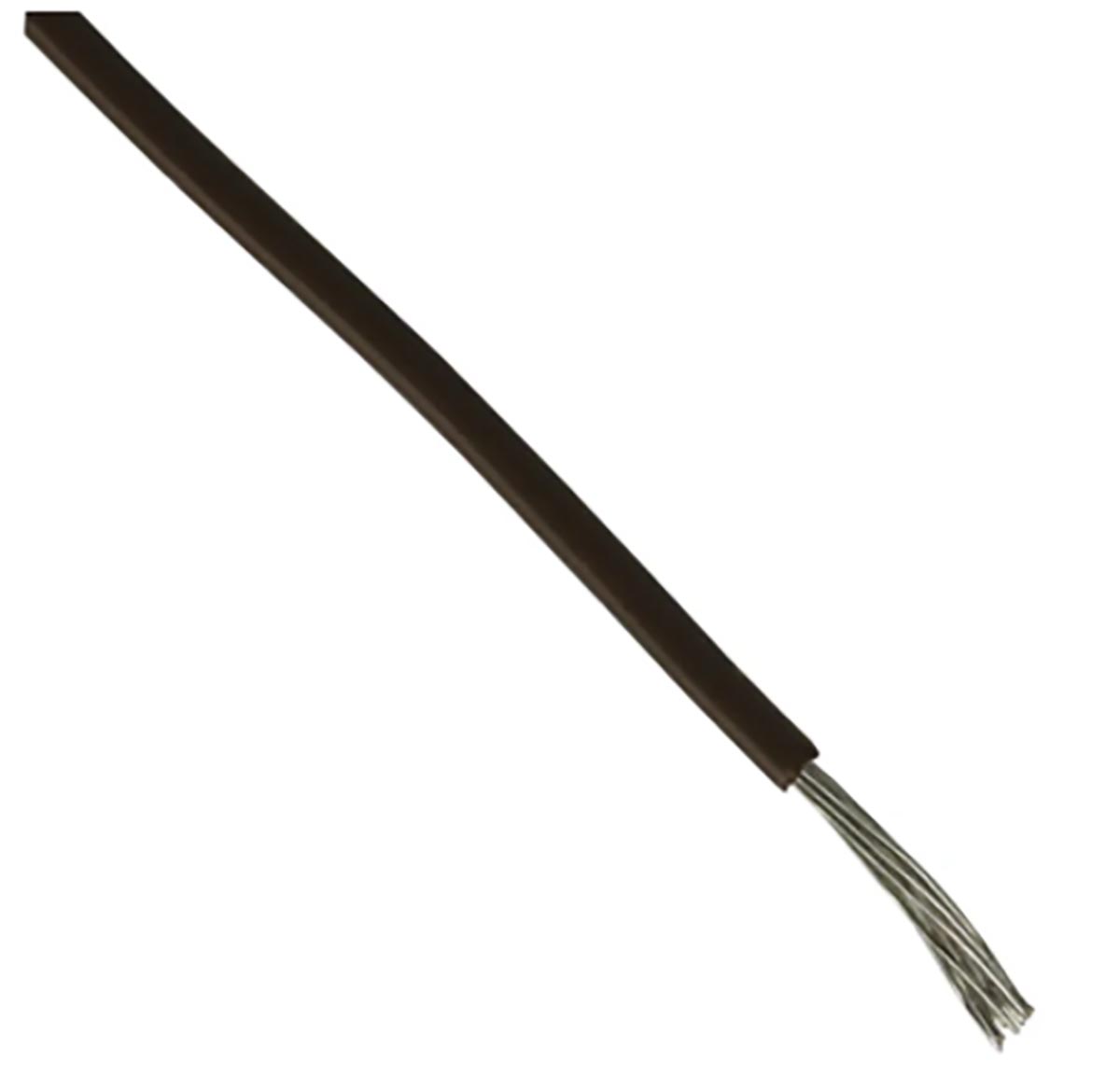 RS PRO Black 0.52mm² Hook Up Wire, 20 AWG, 10/0.254 mm, 100m, PVC Insulation