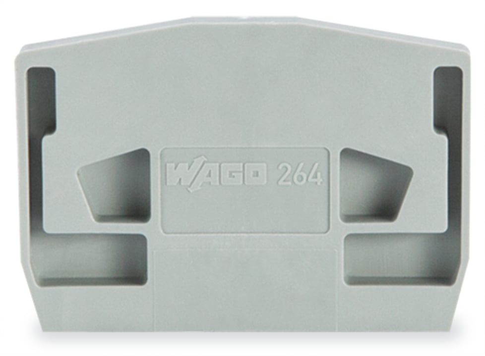 WAGO 264 Series End Plate for Use with Rail Mount Terminal Blocks