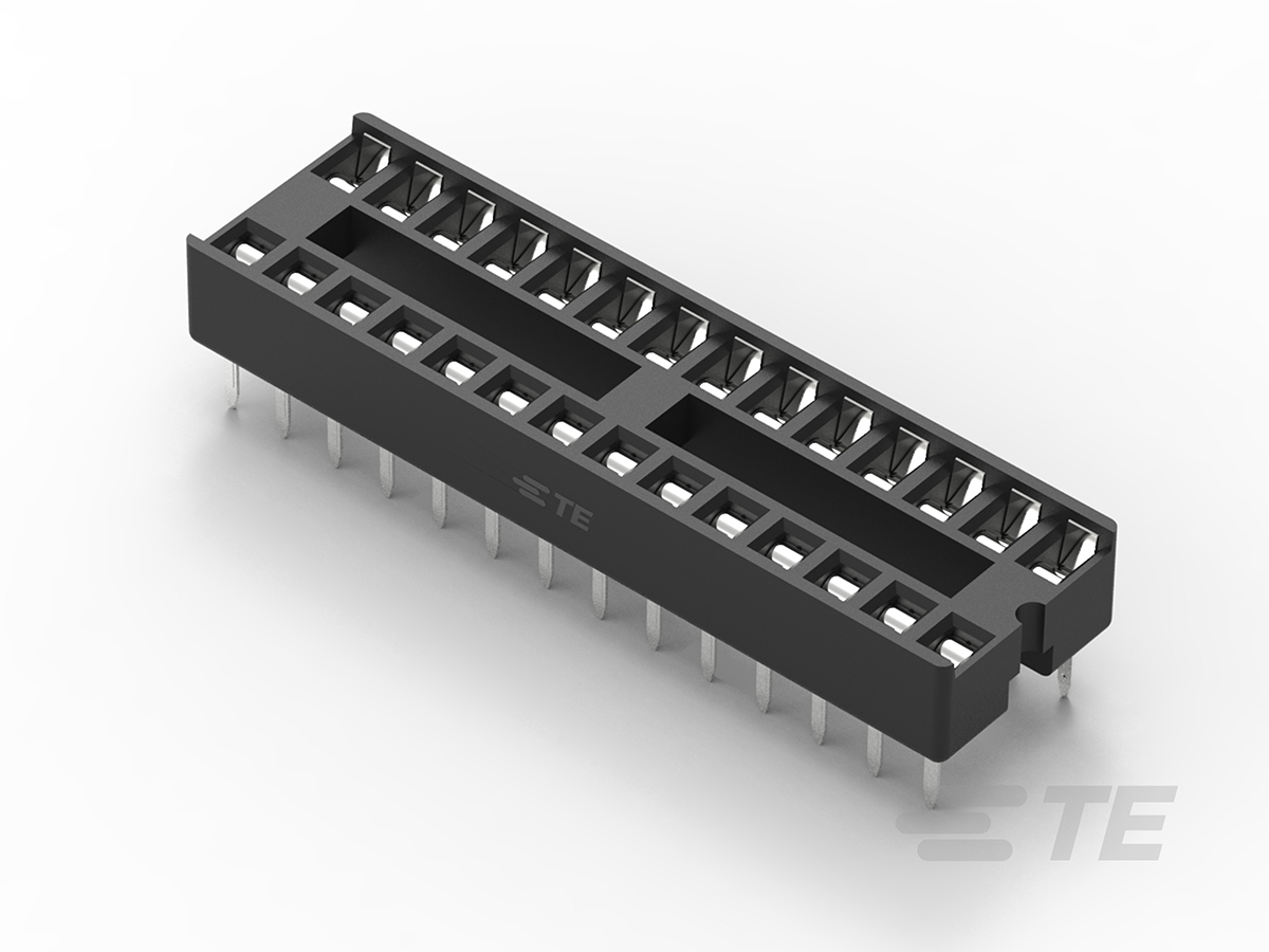 TE Connectivity 2.54mm Pitch Straight 28 Way, Through Hole Ladder IC Dip Socket, 1A