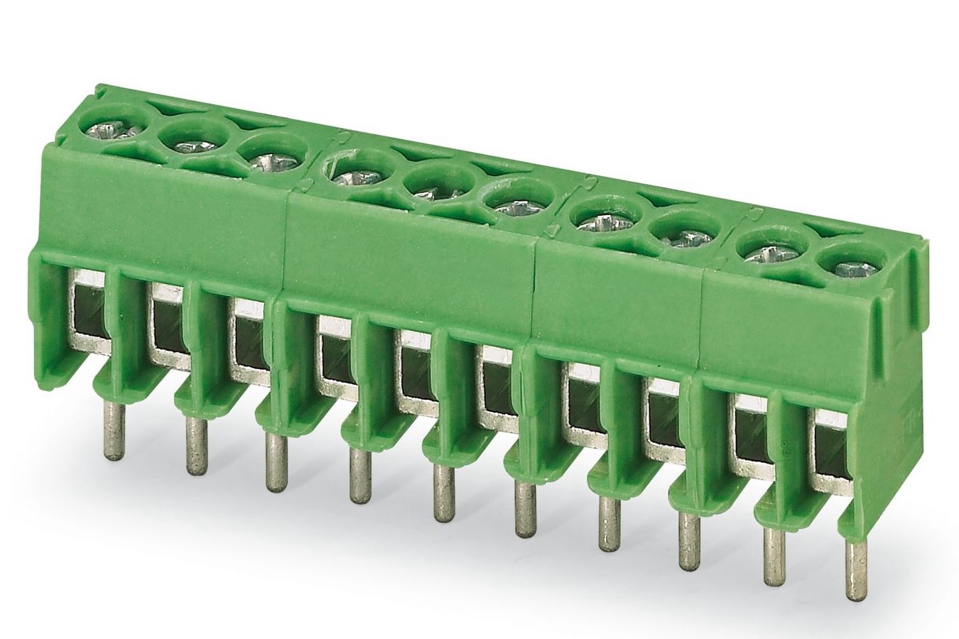 Phoenix Contact PT 1.5/ 8-3.5-H Series PCB Terminal Block, 8-Contact, 3.5mm Pitch, Through Hole Mount, 1-Row, Screw