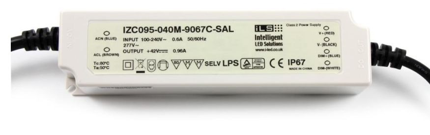 ILS LED Driver, 25.2 → 42V Output, 40W Output, 950mA Output, Constant Current Dimmable