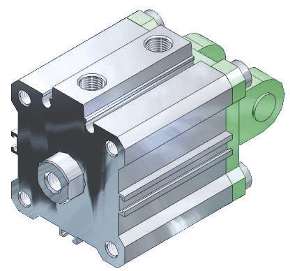 SMC Pneumatic Compact Cylinder - 12 mm Bore, 10 mm CDQS Series, Double Acting Acting