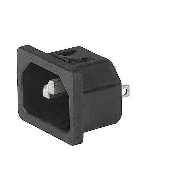 Schurter C14 Panel Mount, Snap In Mount IEC Connector Male, 10A, 250 VAC