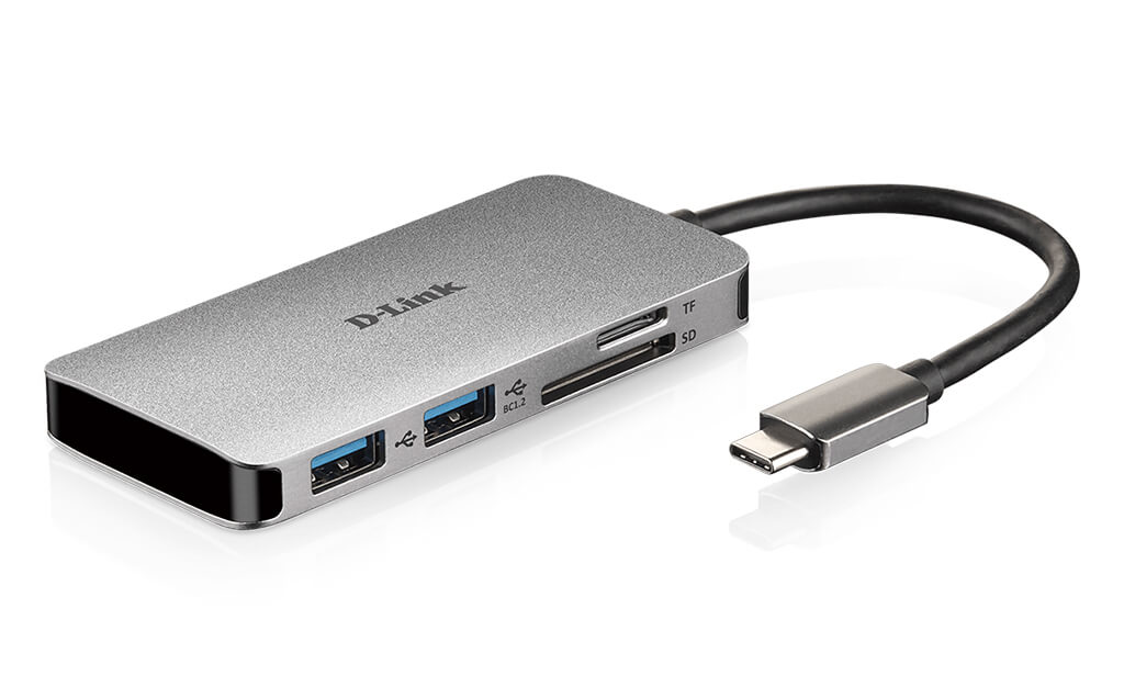 D-Link 2 Port USB 3.0 USB C  Hub, USB Powered, 95 x 45 x 11mm
