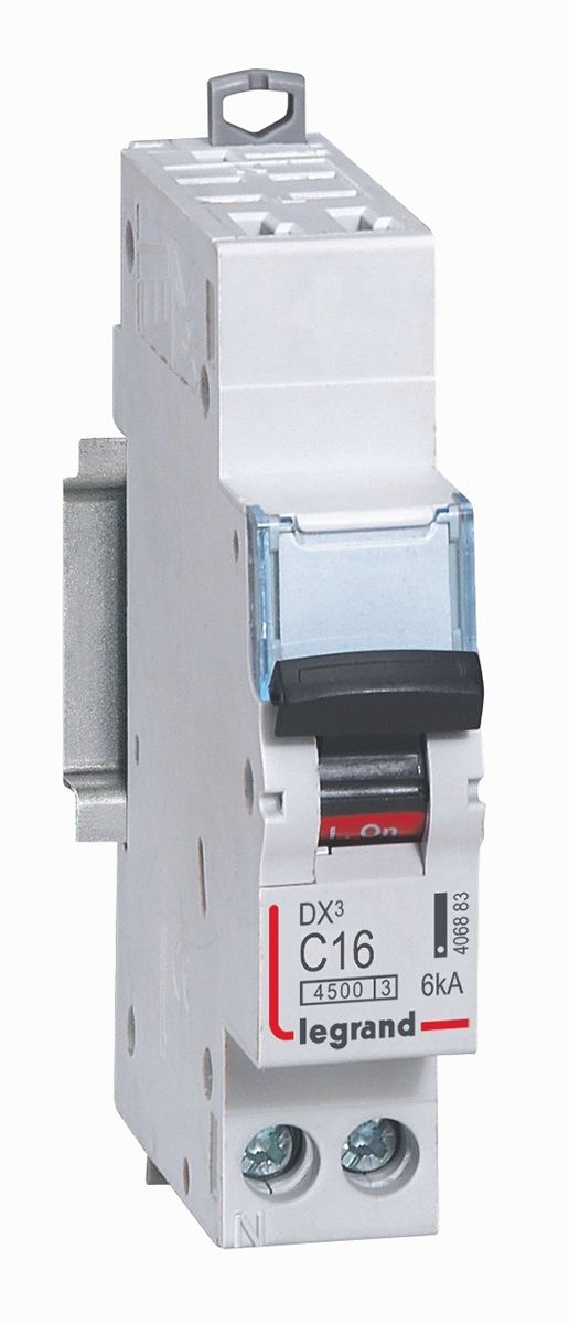 Legrand DX Range DX3 MCB, 1P, 16A Curve C, 250V AC, 12V DC, 4.5 kA Breaking Capacity