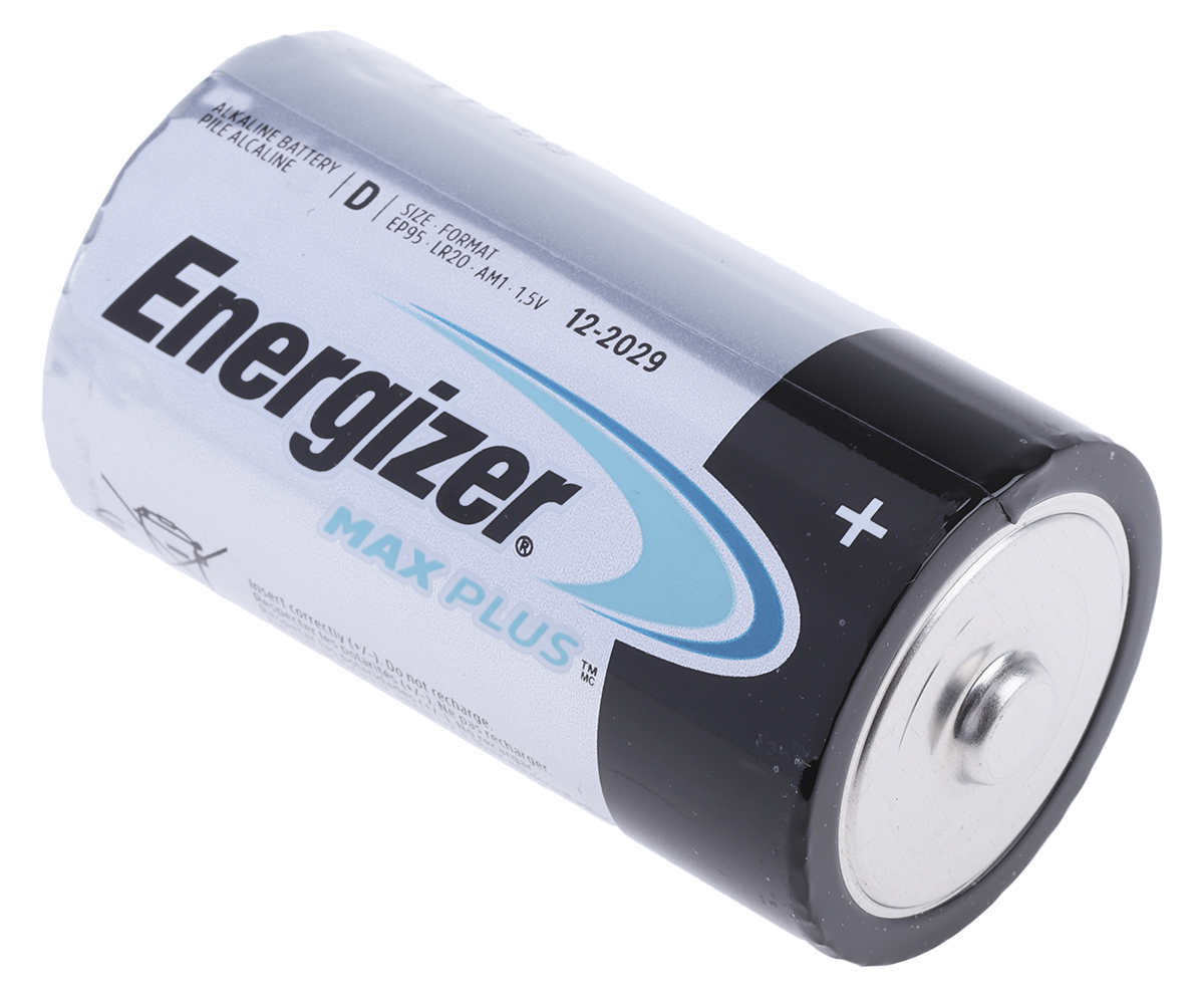 Energizer Energizer MAX PLUS 1.5V Alkaline, Zinc Manganese Dioxide D Batteries