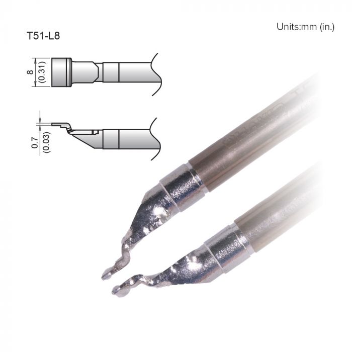 Hakko FX-9705 0.7 mm, 8 mm Soldering Iron Tip for use with FX-9705