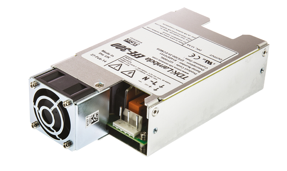 TDK-Lambda Switching Power Supply, EFE300-24-ECMDS, 24V dc, 12.5A, 300W, 1 Output, 120 → 350 V dc, 90 →
