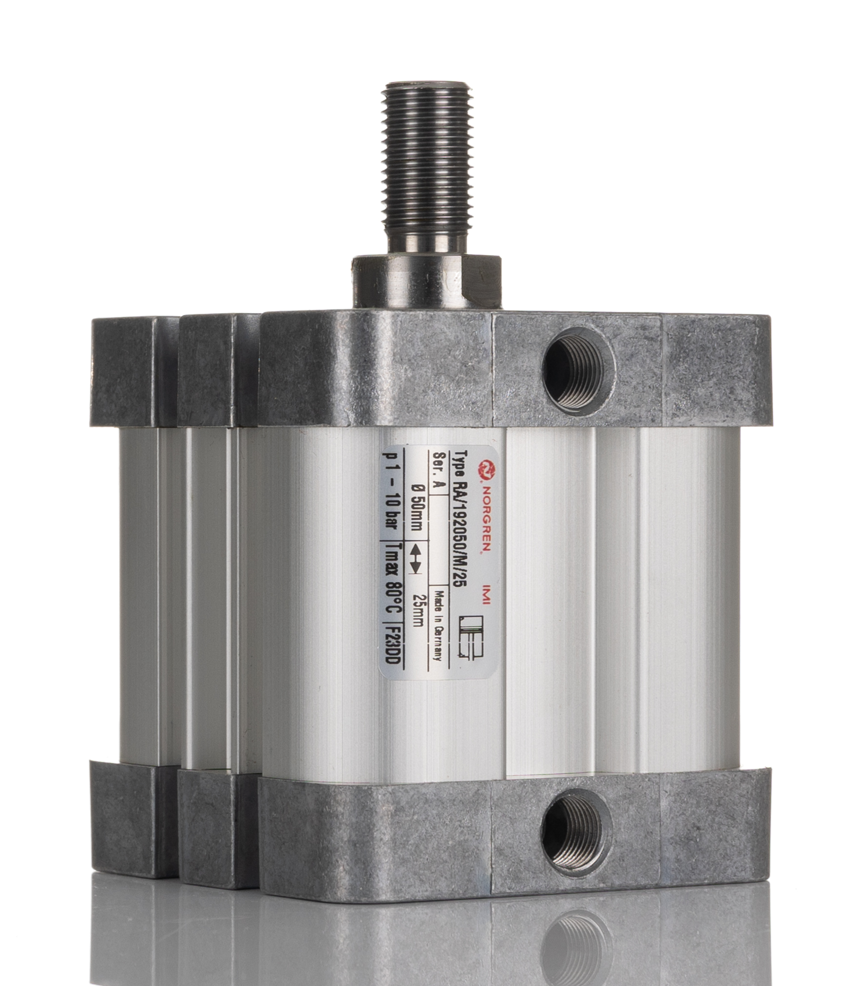 Norgren Pneumatic Compact Cylinder - RA/192050/M/25 50 mm Bore, 25 mm ISO Compact Series, Double Acting Acting