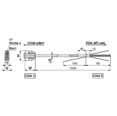 SMC I/O Cable LEC Series Industrial Automation Cable Assembly for Use with LECSA/LECS-T,LEC-CSNS-1