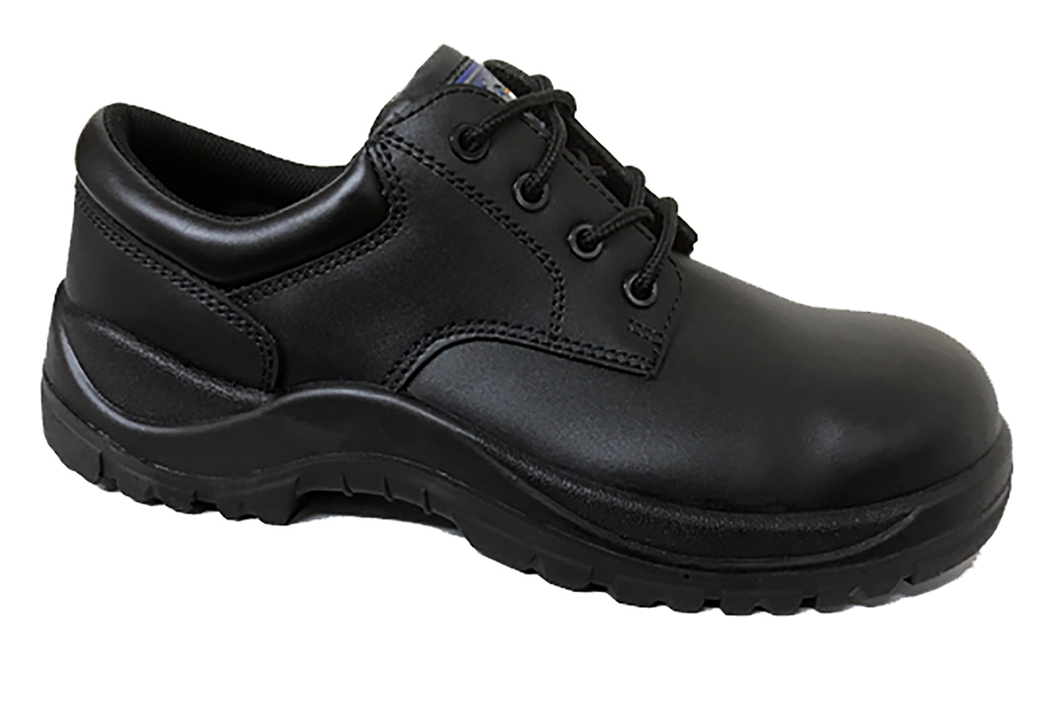 Rockfall Black Fibreglass Toe Capped Safety Shoes, UK 10