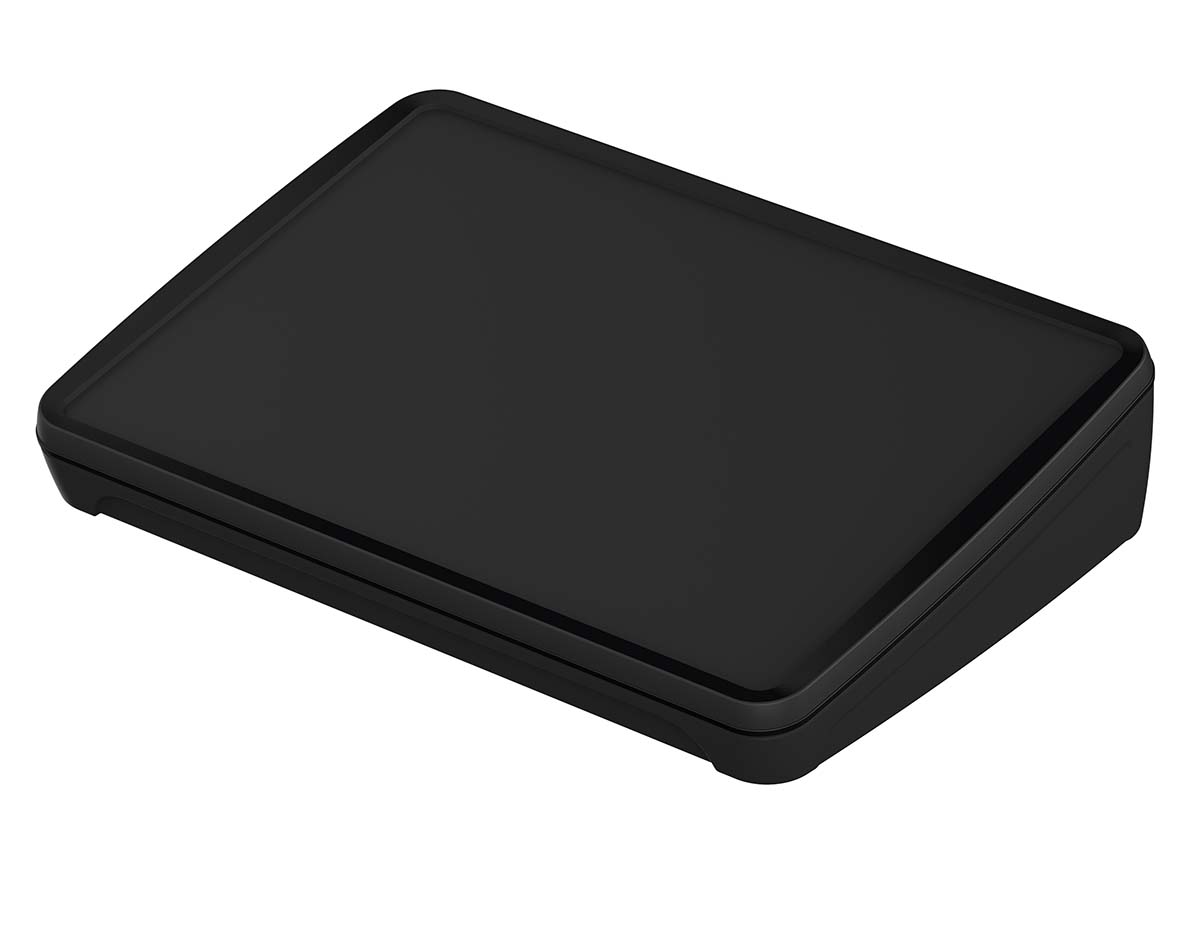 Bopla BoPad Series Black ABS Desktop Enclosure, Sloped Front, 285 x 198 x 61.2mm