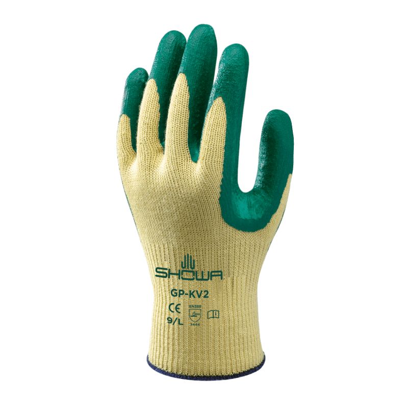 Showa GP-KV2R Yellow Kevlar Kevlar Work Gloves, Size 7, Nitrile Coating