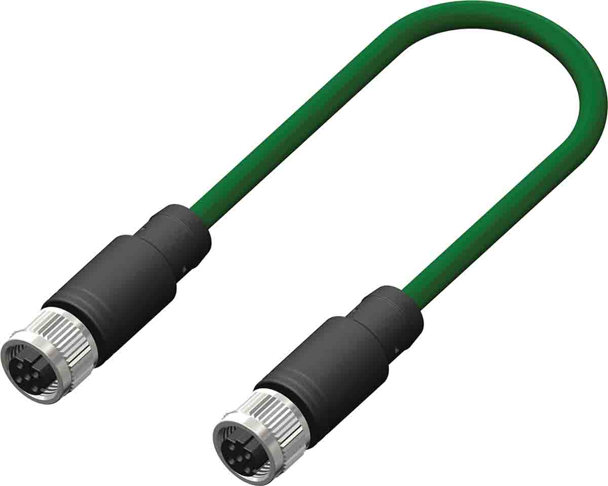 RS PRO Female 4 way M12 to Female 4 way M12 Sensor Actuator Cable, 2 m