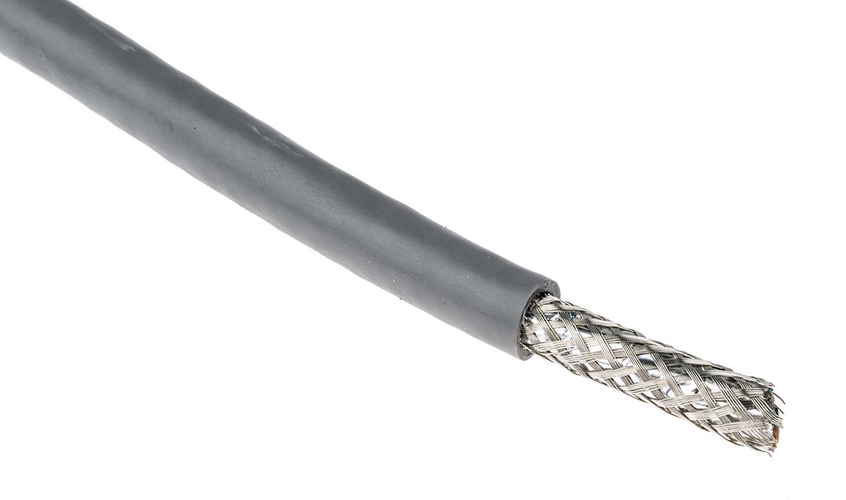 Alpha Wire Alpha Essentials Communication & Control Control Cable, 8 Cores, 0.35 mm² 22 AWG, Screened, 30 m, Grey