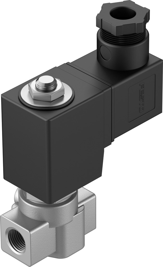 Festo 2/2 Closed, Monostable Solenoid Valve - Electrical G 1/4 VZWD Series, 1491856