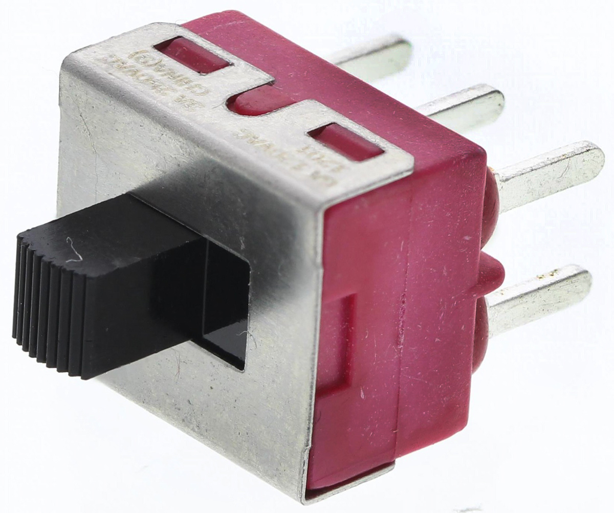 C & K PCB Slide Switch DPDT Latching 6 A @ 120 V ac, 6 A @ 28 V dc Slide