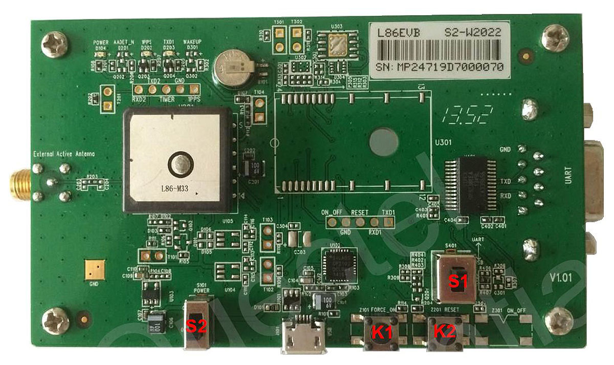 Quectel L86 GLONASS (GNSS), GPS Evaluation Board L86EBV-KIT