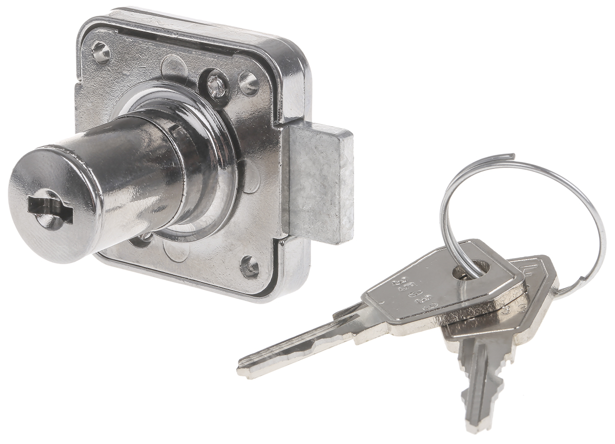 Euro-Locks a Lowe & Fletcher group Company Sliding Door Lock, 22mm Panel-to-Tongue, 16.5mm Cutout, Key Unlock