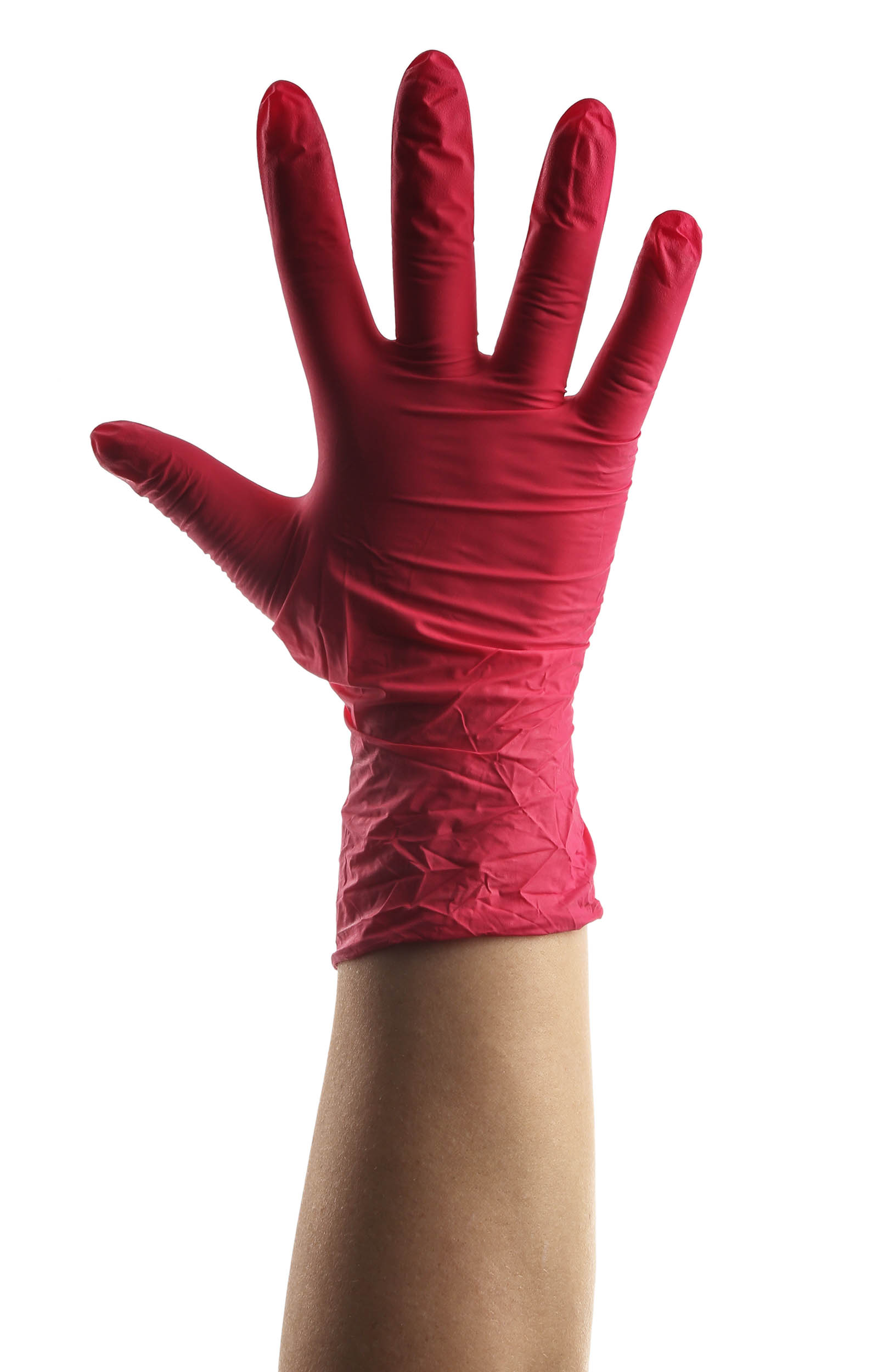Unigloves Red Powder-Free Nitrile Disposable Gloves, Size 9, Large, 100 per Pack