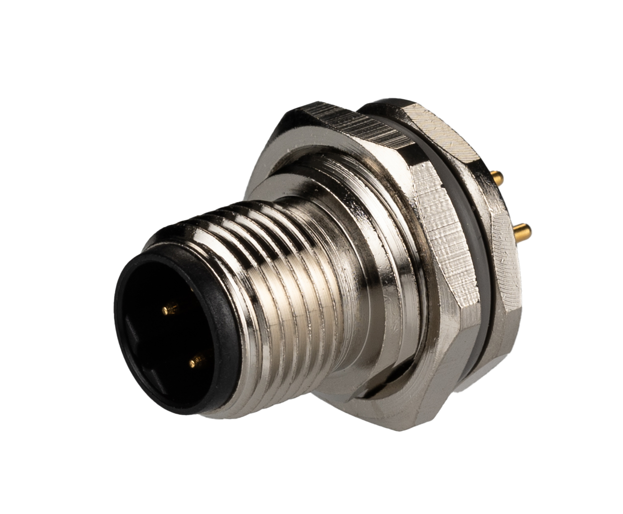 TE Connectivity Circular Connector, 4 Contacts, Rear, M12 Connector, Socket, Male, IP67, M12 Series