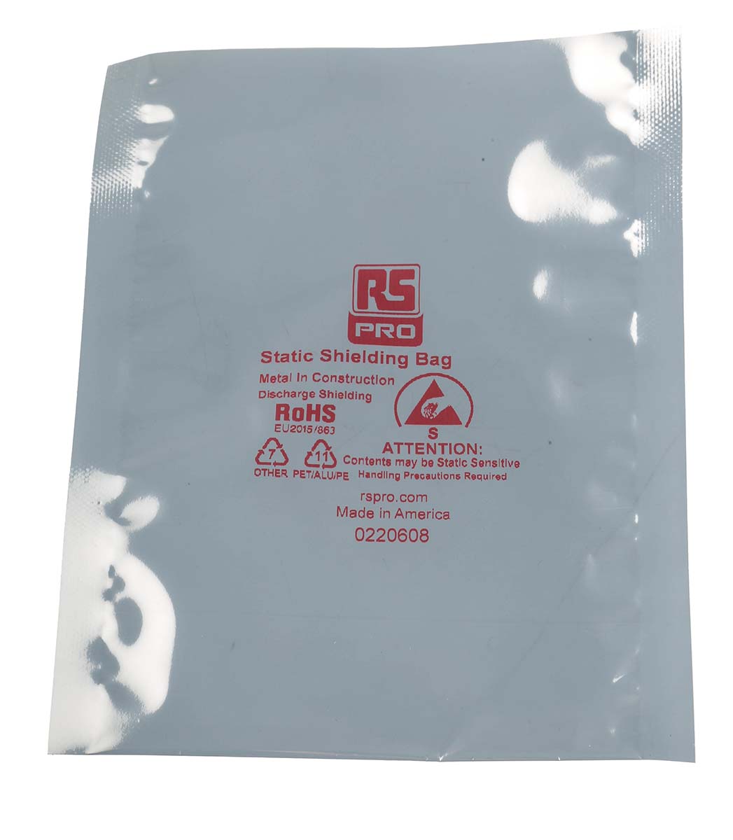 RS PRO Static Shielding Bag 102mm(W)x 152mm(L)