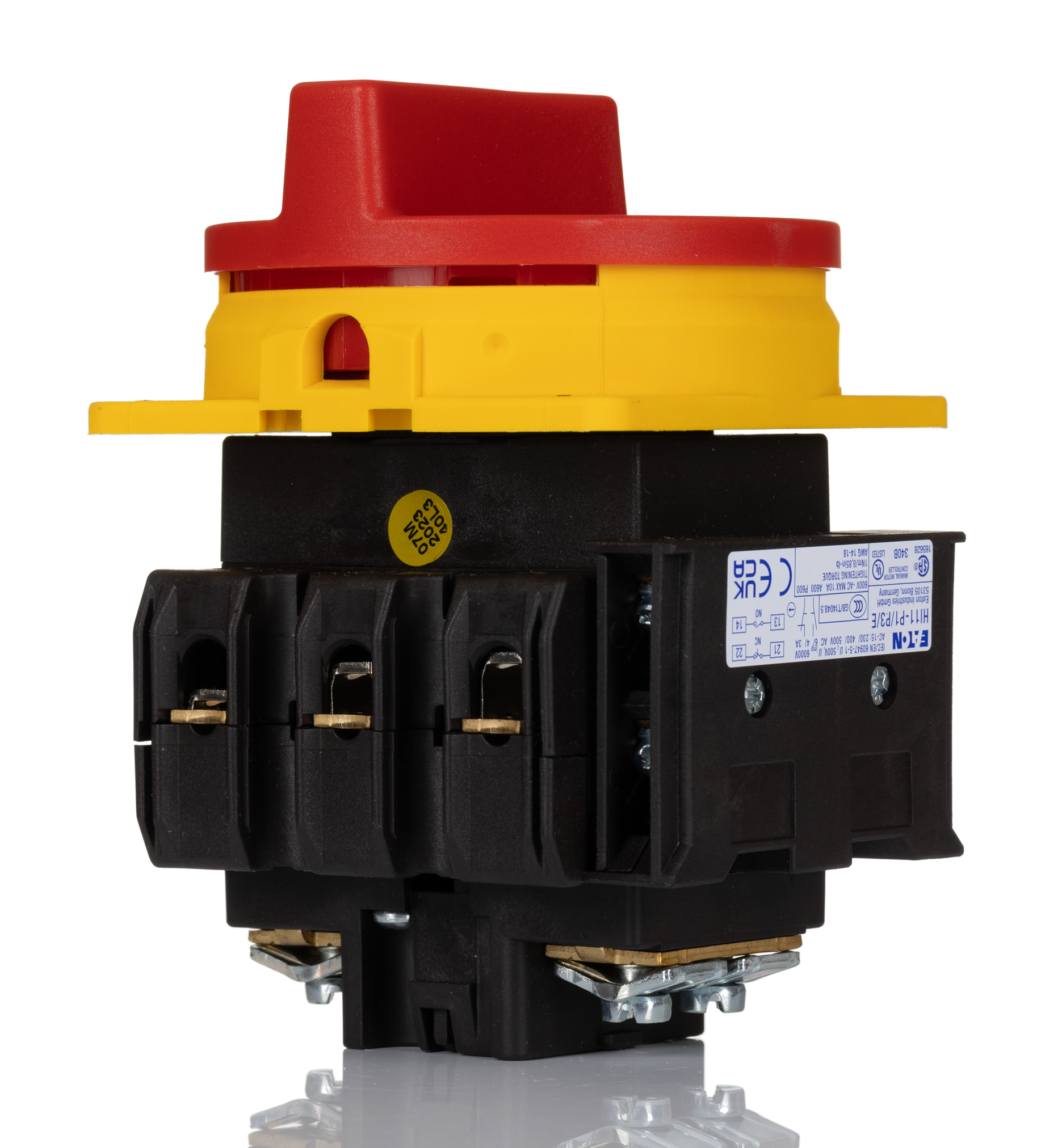 Eaton 3P Pole Panel Mount Isolator Switch - 63A Maximum Current, 37kW Power Rating, IP65