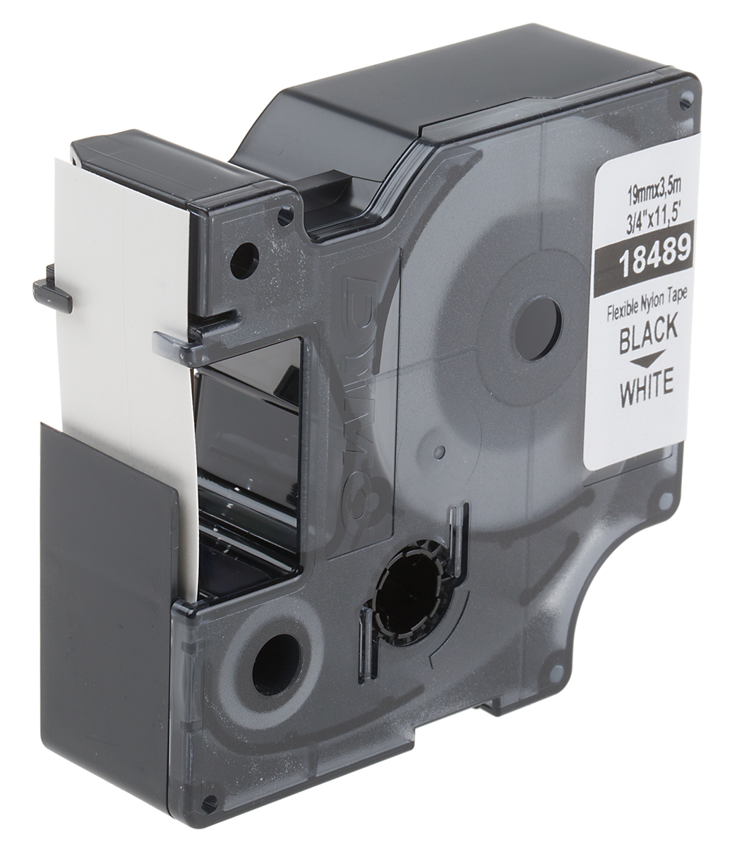 Dymo Black on White Label Printer Tape, 3.5 m Length, 19 mm Width