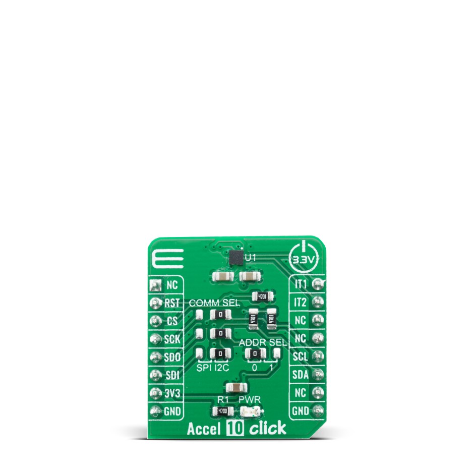 MikroElektronika Accel 10 Click Accelerometer for Accel 10 Click PID: MIKROE-4112 A system equipped with the mikroBUSTM