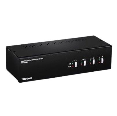 Trendnet 2 Port Dual Monitor USB DisplayPort KVM Switch, 3.5 mm Jack 3840 x 2160 Maximum Resolution