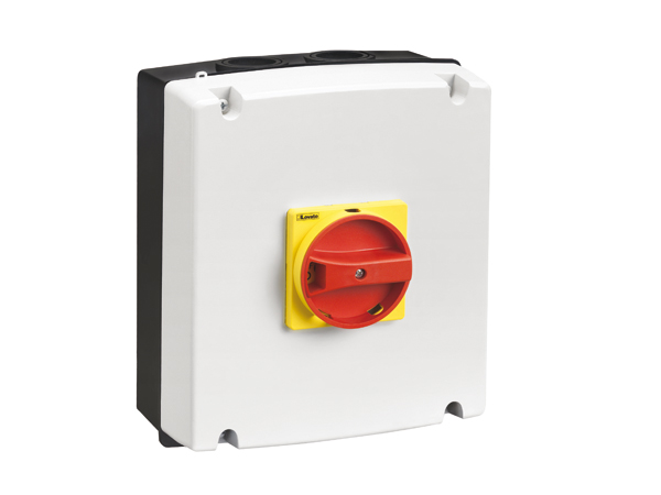 Lovato 3P Pole Wall Mount Switch Disconnector - 100A Maximum Current, 55kW Power Rating, IP65