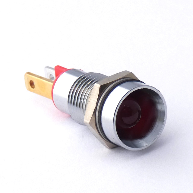 CML Innovative Technologies 1905X Series Red Panel Mount Indicator, 2V, 8mm Mounting Hole Size, Solder Tab Termination,