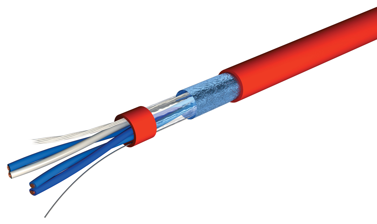 RS PRO 4 Core 20 AWG Telephone Cable, 1/0.81 mm, Red Sheath, 100m