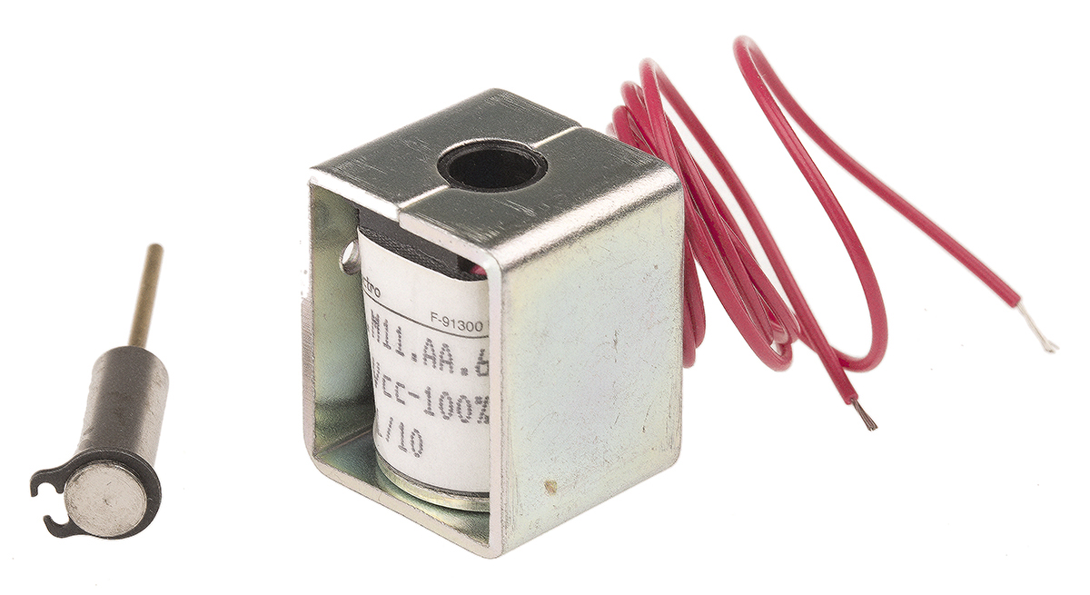 Mecalectro Linear Solenoid, 24 V dc, 1N, 27 x 22 x 20 mm