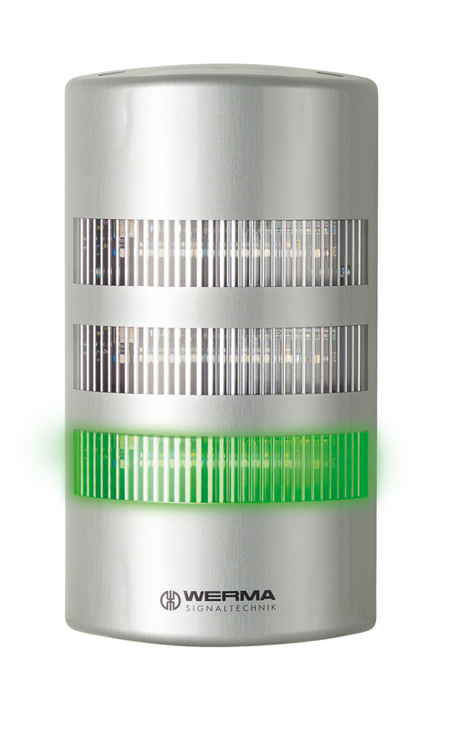 Werma FlatSIGN Series Red/Green/Yellow Signal Tower, 3 Lights, 24 V, Wall Mount